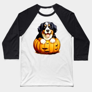 Bernese Mountain Dog inside Pumpkin #1 Baseball T-Shirt